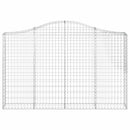 vidaXL 3 db íves horganyzott vas gabion kosár 200x30x120/140 cm