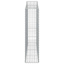 vidaXL 3 db íves horganyzott vas gabion kosár 200x30x120/140 cm