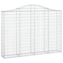 vidaXL 2 db íves horganyzott vas gabion kosár 200x30x140/160 cm