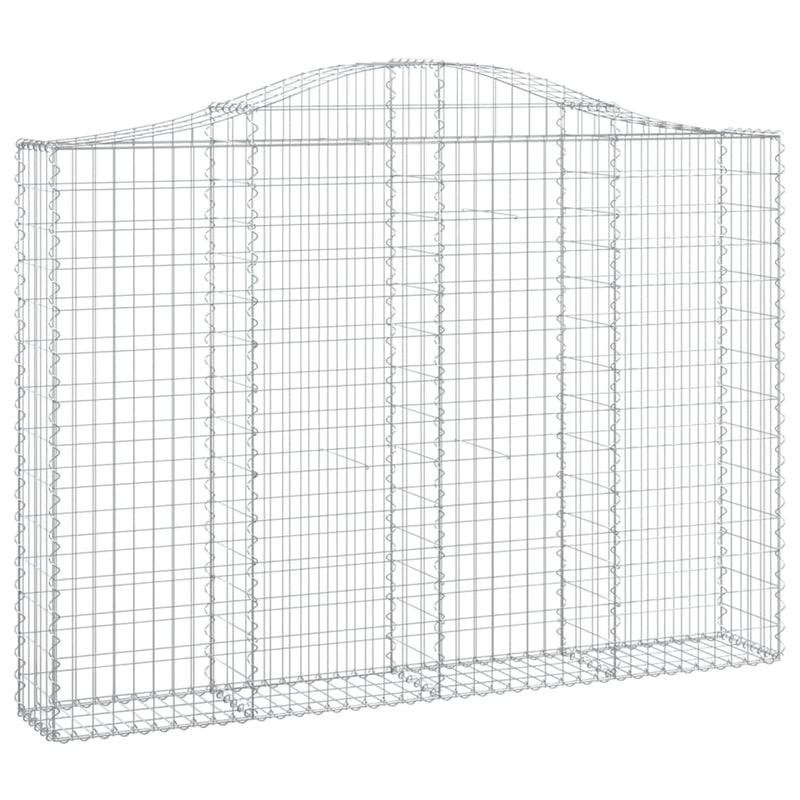 vidaXL 3 db íves horganyzott vas gabion kosár 200x30x140/160 cm
