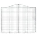 vidaXL 3 db íves horganyzott vas gabion kosár 200x30x140/160 cm