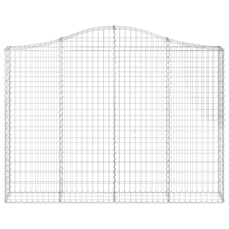 vidaXL 3 db íves horganyzott vas gabion kosár 200x30x140/160 cm