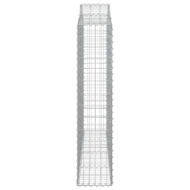 vidaXL 3 db íves horganyzott vas gabion kosár 200x30x140/160 cm