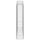vidaXL 6 db íves horganyzott vas gabion kosár 200x30x140/160 cm