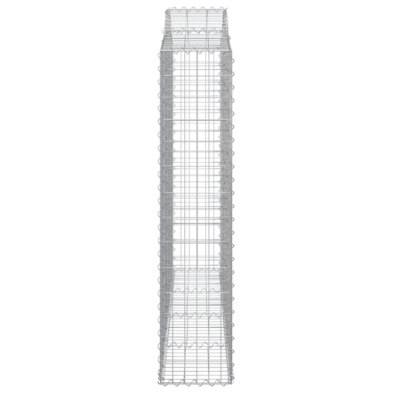 vidaXL 6 db íves horganyzott vas gabion kosár 200x30x140/160 cm