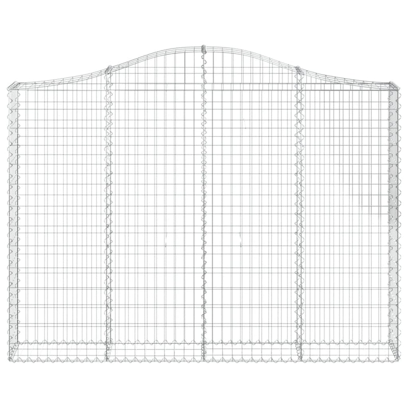 vidaXL 9 db íves horganyzott vas gabion kosár 200x30x140/160 cm