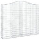 vidaXL 7 db íves horganyzott vas gabion kosár 200x30x160/180 cm