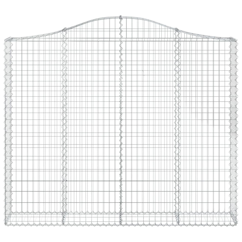 vidaXL 8 db íves horganyzott vas gabion kosár 200x30x160/180 cm