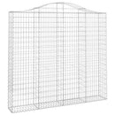 vidaXL 3 db íves horganyzott vas gabion kosár 200x30x180/200 cm