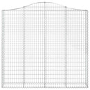 vidaXL 3 db íves horganyzott vas gabion kosár 200x30x180/200 cm