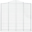 vidaXL 4 db íves horganyzott vas gabion kosár 200x30x180/200 cm