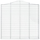 vidaXL 11 db íves horganyzott vas gabion kosár 200x30x180/200 cm