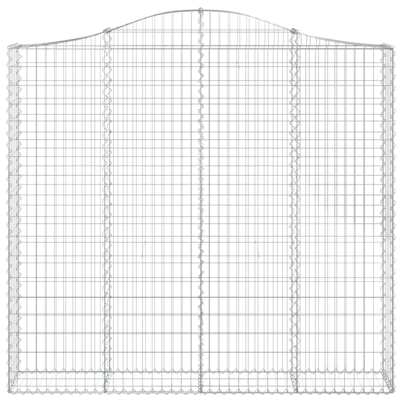vidaXL 11 db íves horganyzott vas gabion kosár 200x30x180/200 cm
