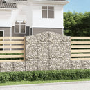 vidaXL 11 db íves horganyzott vas gabion kosár 200x30x180/200 cm
