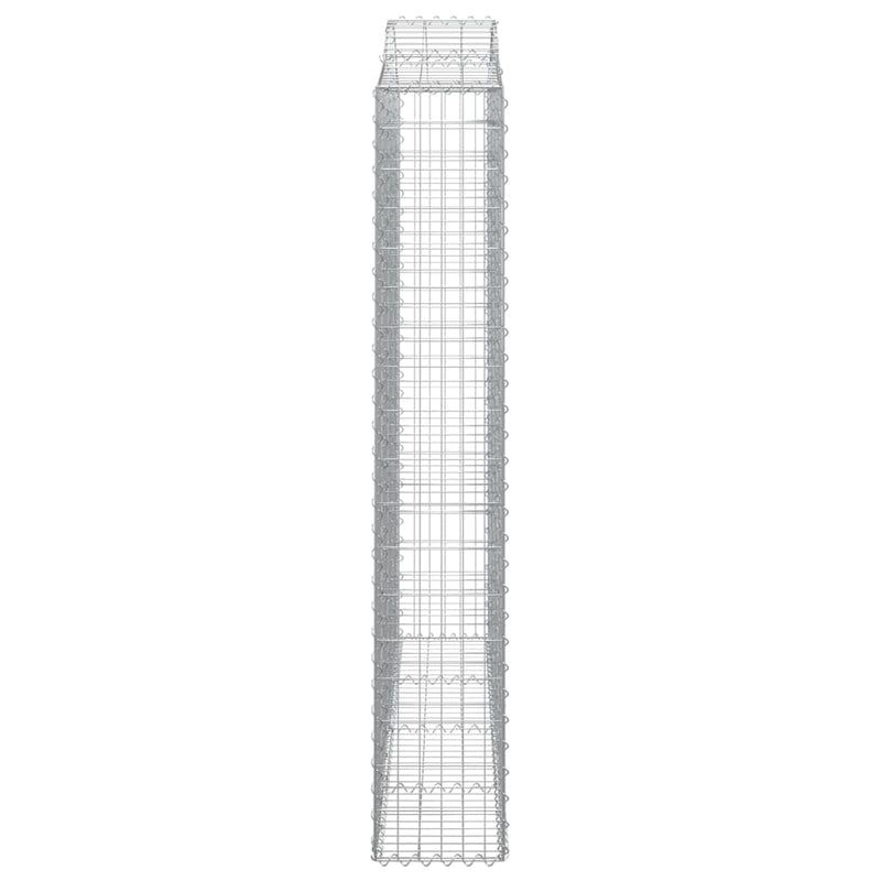 vidaXL 14 db íves horganyzott vas gabion kosár 200x30x180/200 cm