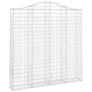 vidaXL 2 db íves horganyzott vas gabion kosár 200 x 30 x 200/220 cm