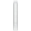 vidaXL 3 db íves horganyzott vas gabion kosár 200 x 30 x 200/220 cm