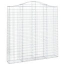 vidaXL 4 db íves horganyzott vas gabion kosár 200x30x200/220 cm