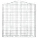 vidaXL 5 db íves horganyzott vas gabion kosár 200x30x200/220 cm