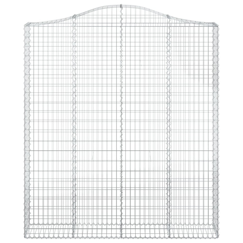 vidaXL 2 db íves horganyzott vas gabion kosár 200x30x220/240 cm