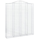 vidaXL 3 db íves horganyzott vas gabion kosár 200x30x220/240 cm