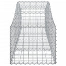 vidaXL 5 db íves horganyzott vas gabion kosár 200x50x40/60 cm