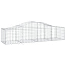 vidaXL 6 db íves horganyzott vas gabion kosár 200x50x40/60 cm