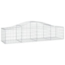 vidaXL 7 db íves horganyzott vas gabion kosár 200x50x40/60 cm
