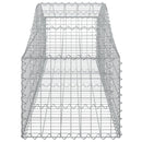 vidaXL 7 db íves horganyzott vas gabion kosár 200x50x40/60 cm