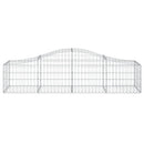 vidaXL 8 db íves horganyzott vas gabion kosár 200x50x40/60 cm
