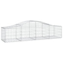 vidaXL 9 db íves horganyzott vas gabion kosár 200x50x40/60 cm