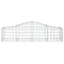 vidaXL 9 db íves horganyzott vas gabion kosár 200x50x40/60 cm