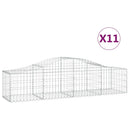 vidaXL 11 db íves horganyzott vas gabion kosár 200x50x40/60 cm