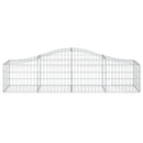 vidaXL 18 db íves horganyzott vas gabion kosár 200x50x40/60 cm