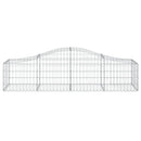 vidaXL 40 db íves horganyzott vas gabion kosár 200x50x40/60 cm