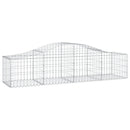 vidaXL 50 db íves horganyzott vas gabion kosár 200x50x40/60 cm