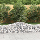 vidaXL 50 db íves horganyzott vas gabion kosár 200x50x40/60 cm