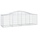vidaXL 4 db íves horganyzott vas gabion kosár 200x50x60/80 cm