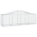 vidaXL 6 db íves horganyzott vas gabion kosár 200x50x60/80 cm