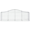 vidaXL 8 db íves horganyzott vas gabion kosár 200x50x60/80 cm