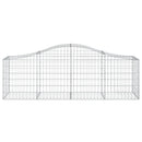vidaXL 12 db íves horganyzott vas gabion kosár 200x50x60/80 cm