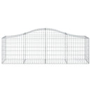 vidaXL 13 db íves horganyzott vas gabion kosár 200x50x60/80 cm