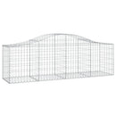 vidaXL 20 db íves horganyzott vas gabion kosár 200x50x60/80 cm