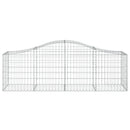 vidaXL 20 db íves horganyzott vas gabion kosár 200x50x60/80 cm