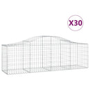 vidaXL 30 db íves horganyzott vas gabion kosár 200x50x60/80 cm