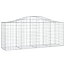 vidaXL 10 db íves horganyzott vas gabion kosár 200x50x80/100 cm