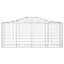 vidaXL 11 db íves horganyzott vas gabion kosár 200x50x80/100 cm
