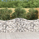 vidaXL 18 db íves horganyzott vas gabion kosár 200x50x80/100 cm