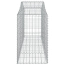 vidaXL 20 db íves horganyzott vas gabion kosár 200x50x80/100 cm
