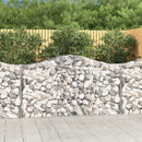 vidaXL 4 db íves horganyzott vas gabion kosár 200 x 50 x 100/120 cm